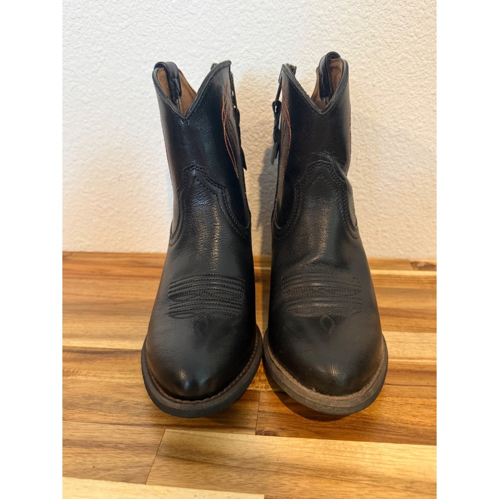 Ariat Darlin Black Leather Western Ankle Boots 10017325 Womens 7B - Picture 2 of 7